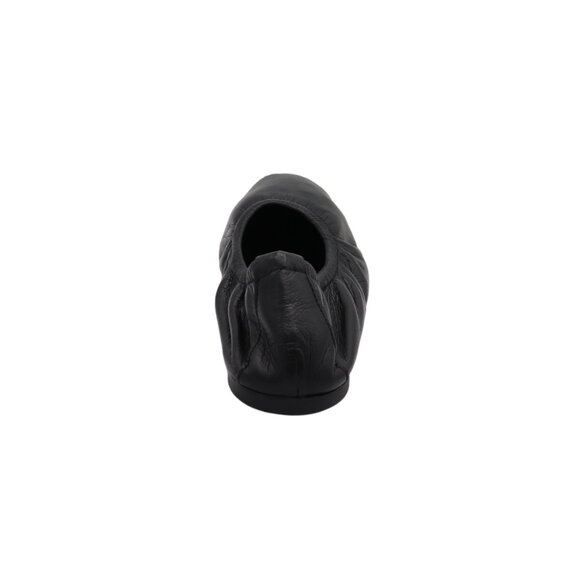 Avah Black leather elastic top ballet flat - Picture 6 of 7